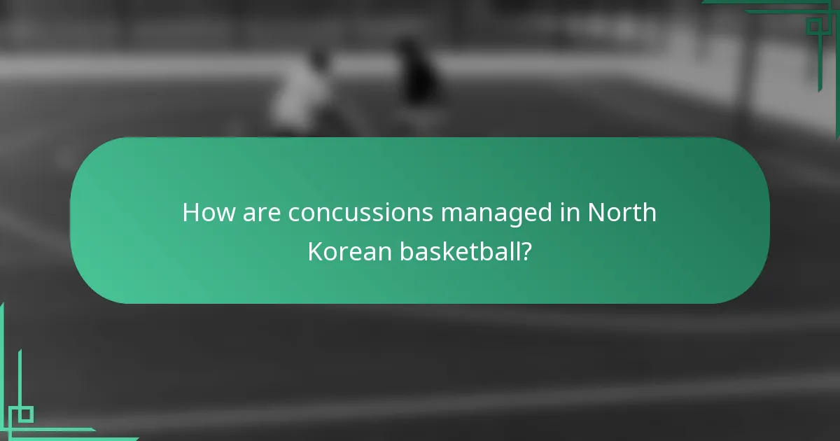 How are concussions managed in North Korean basketball?
