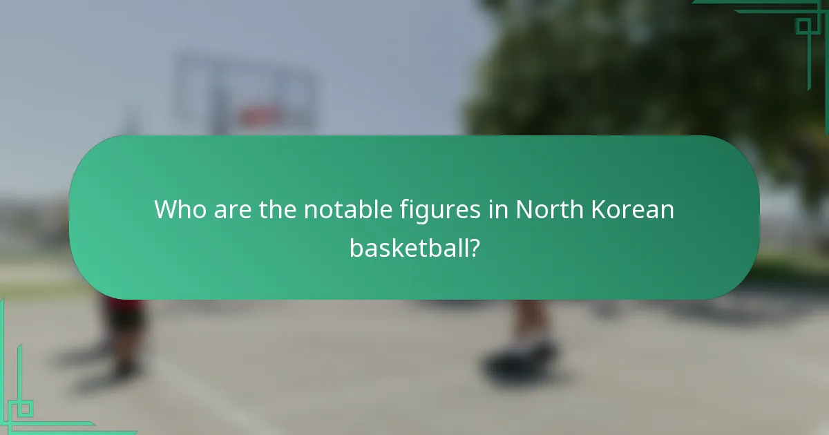 Who are the notable figures in North Korean basketball?